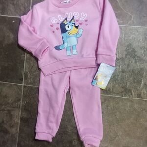 Girls Pink Jogger Set
